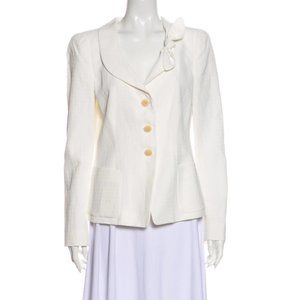 ARMANI COLLEZIONI SHAWL-LAPEL BUTTON-UP BLAZER